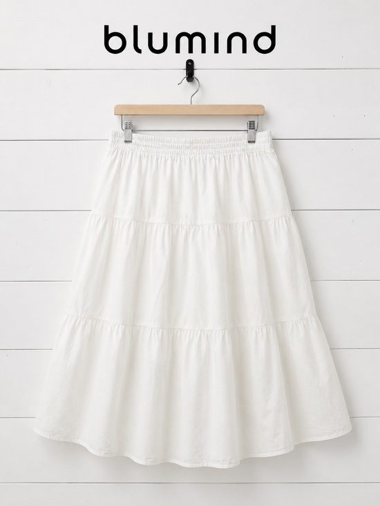 Blumind Dresses & Skirts - BLUMIND White Tiered Cotton Skirt XL